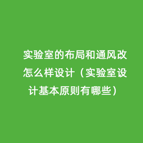 實(shí)驗(yàn)室的布局和通風(fēng)改怎么樣設(shè)計（實(shí)驗(yàn)室設(shè)計基本原則有哪些）